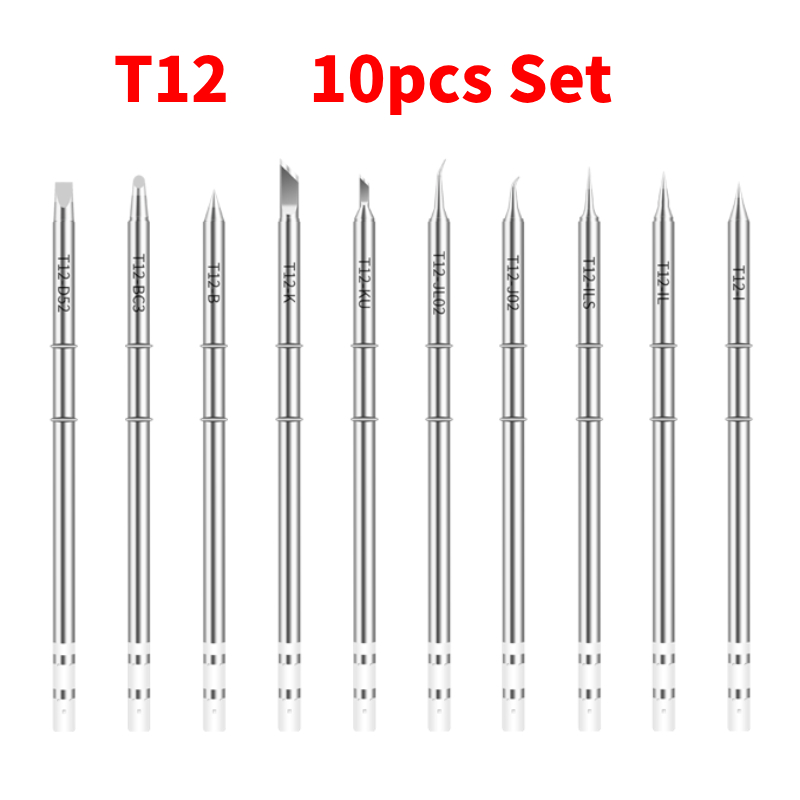 Soldering Iron Kit - 10pcs T12 Set Soldering Iron Tips