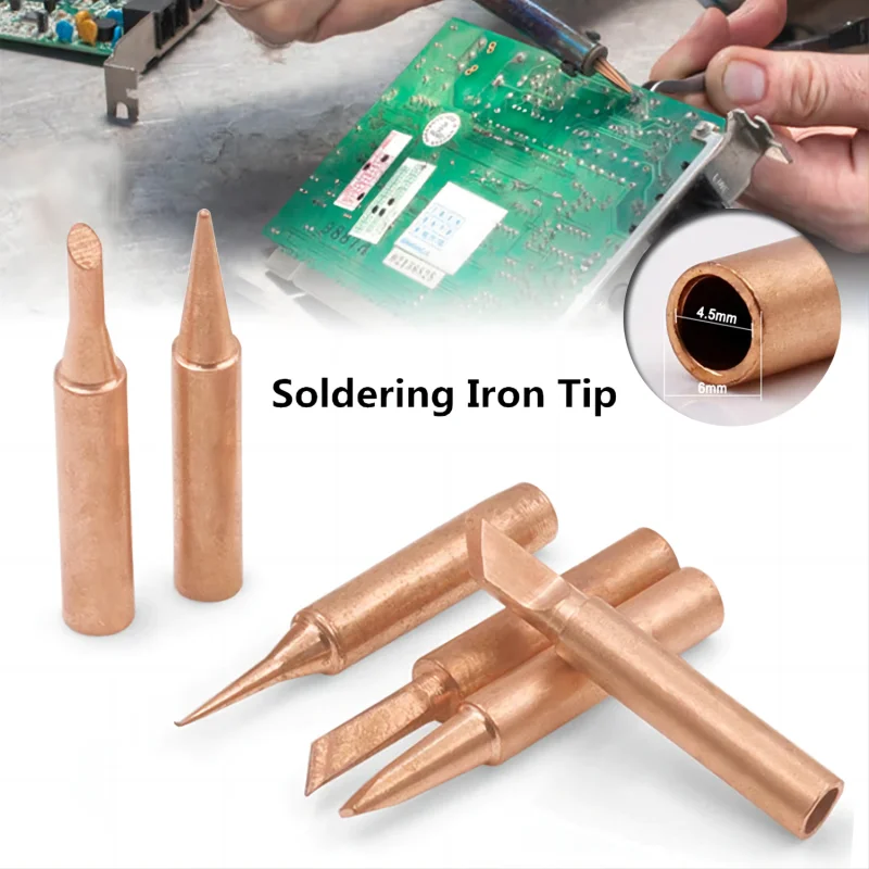 JCD 5PCS Copper Iron Tip I/B / - Soldering Iron Kit review and price