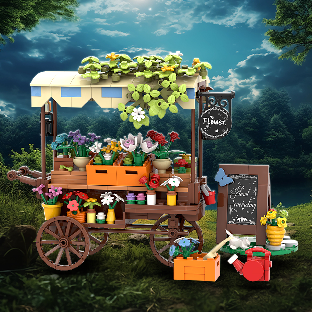 MOC Christmas Themed Flower St - Diy Electronics Market review and price