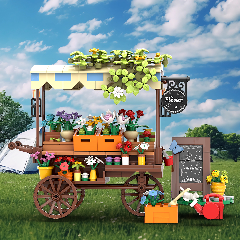 MOC Christmas Themed Flower St - Diy Electronics Market review and price