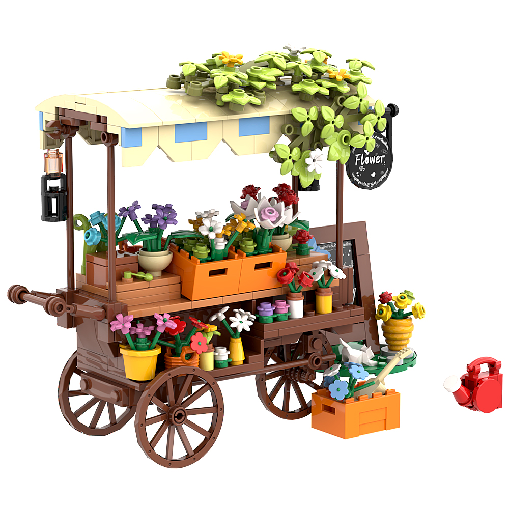 MOC Christmas Themed Flower St - Diy Electronics Market review and price