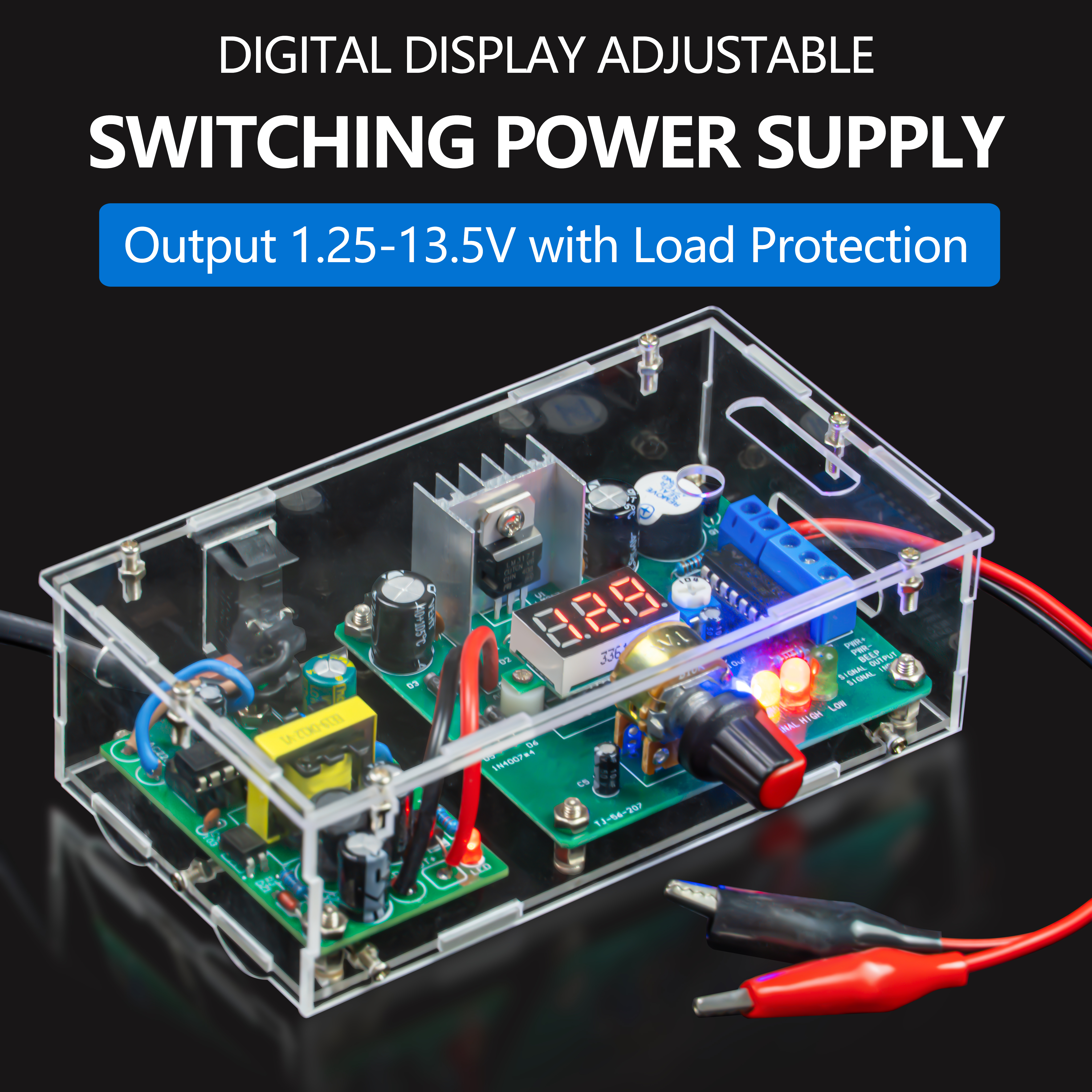 Digital Display Adjustable Swi - Lm317 Voltage Regulator review and price