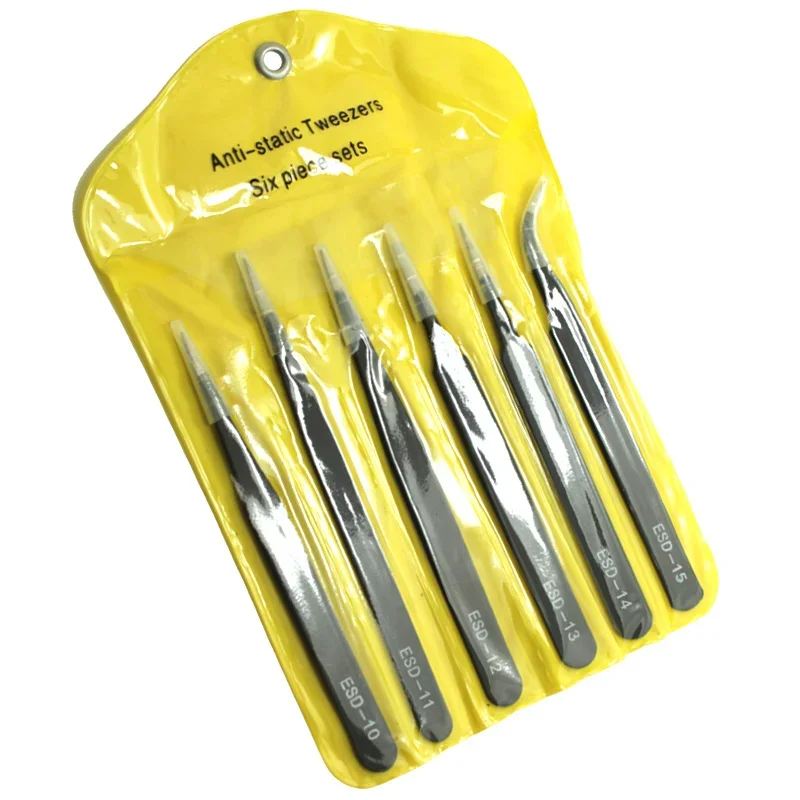 6PCS Precision Tweezers Set ES - Soldering Iron Kit review and price