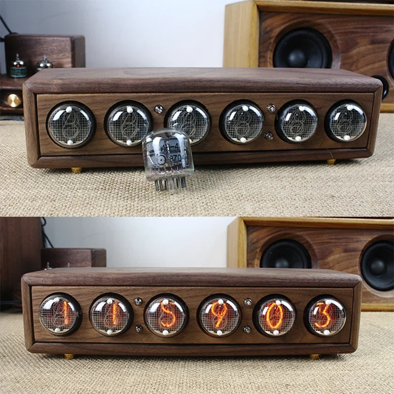 Luxury Wood Nixie Tube Clock D - Diy Electronics Gift Ideas review and price